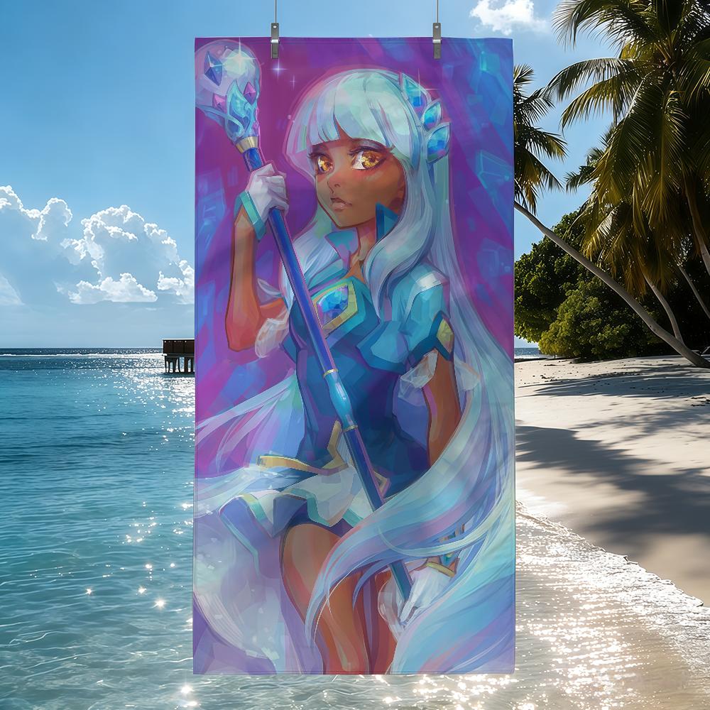 Cartoon LoliRock Handtücher – schnelltrocknende Strandtücher, geeignet für Schwimmbad, Camping, Yoga und Fitnessstudio