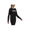 adidas Neo Logo Print Sports Crew Neck Sweatshirt Women Sweatshirt Black DM4129