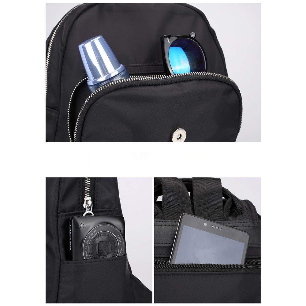 Travel Backpack Ladies Korean Version of Leisure Travel Wear-resistant Fashion Outdoor Nylon Oxford Cloth Anti-theft Zipper Pocket Backpack