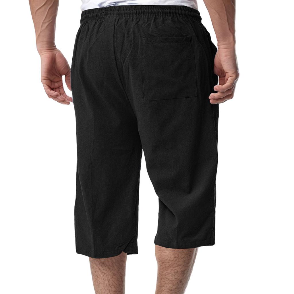 Herren Freizeit Baumwolle und Leinen Sporthose, 70% Freizeithose