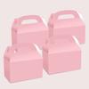 4pcs Solid Color Paper Candy Box Birthday Gift Packaging Boxes Candy Bags Wedding Favors Birthday Party Decoration Baby Shower