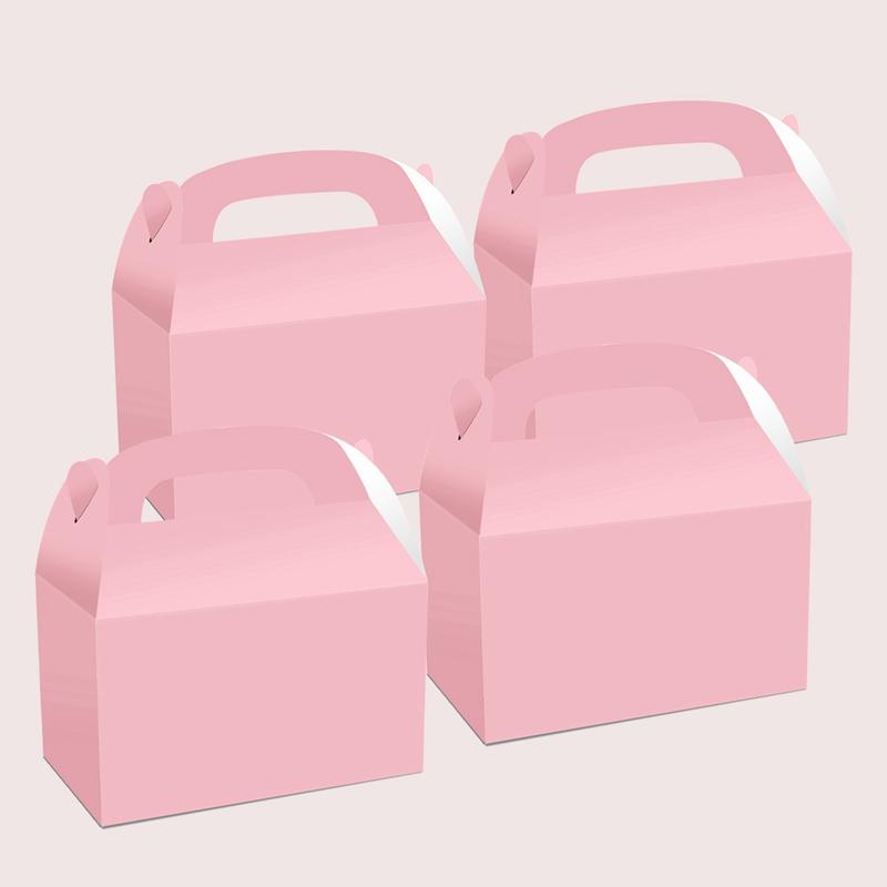4pcs Solid Color Paper Candy Box Birthday Gift Packaging Boxes Candy Bags Wedding Favors Birthday Party Decoration Baby Shower