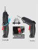 Electric Screwdriver Multifunctional Tool Set with Lithium Battery Rechargeable Drill and Household Toolbox.