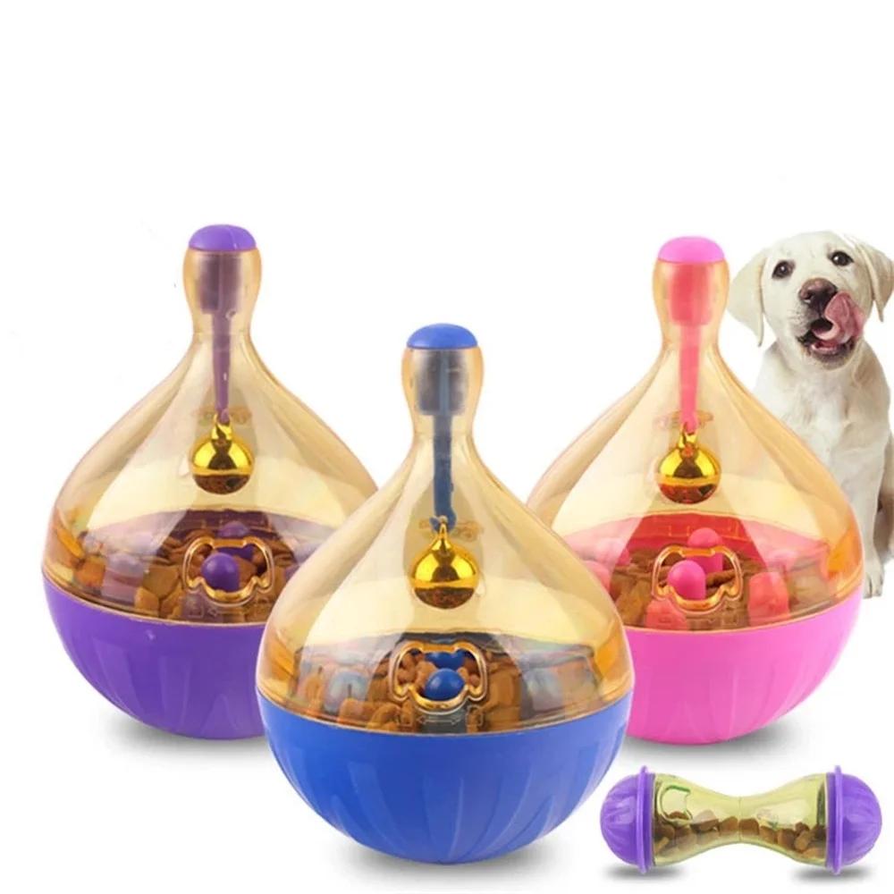 Bone Shape Pet Toy Fun Bowl Toy Feeder Cat Tumbler Leakage Food Cat Toy Ball Puppy Pet Training Exercise Fun Bowl