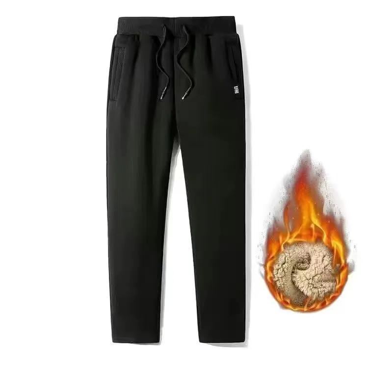 Men's Winter Plus Size Casual Warm Sets Hooded Fur Jacket + Pants Two Piece Set