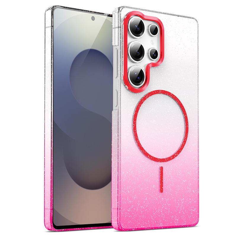 Samsung S25 Ultra Gradient Glitzer Schutzhülle mit Magnet