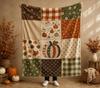 Fall Decor Blanket Gift, Pumpkin Season, Fall Decorations for Home, Rustic Autumn Floral Blanket, Farmhouse Thanksgiving Decor, Autumn Gifts
