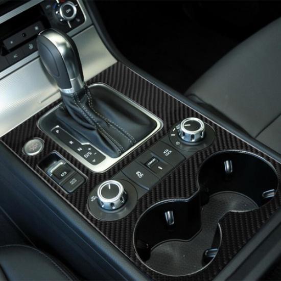 Carbon Fiber Central Automatic Gear Shift Panel Cover For VW Touareg 2011-2018
