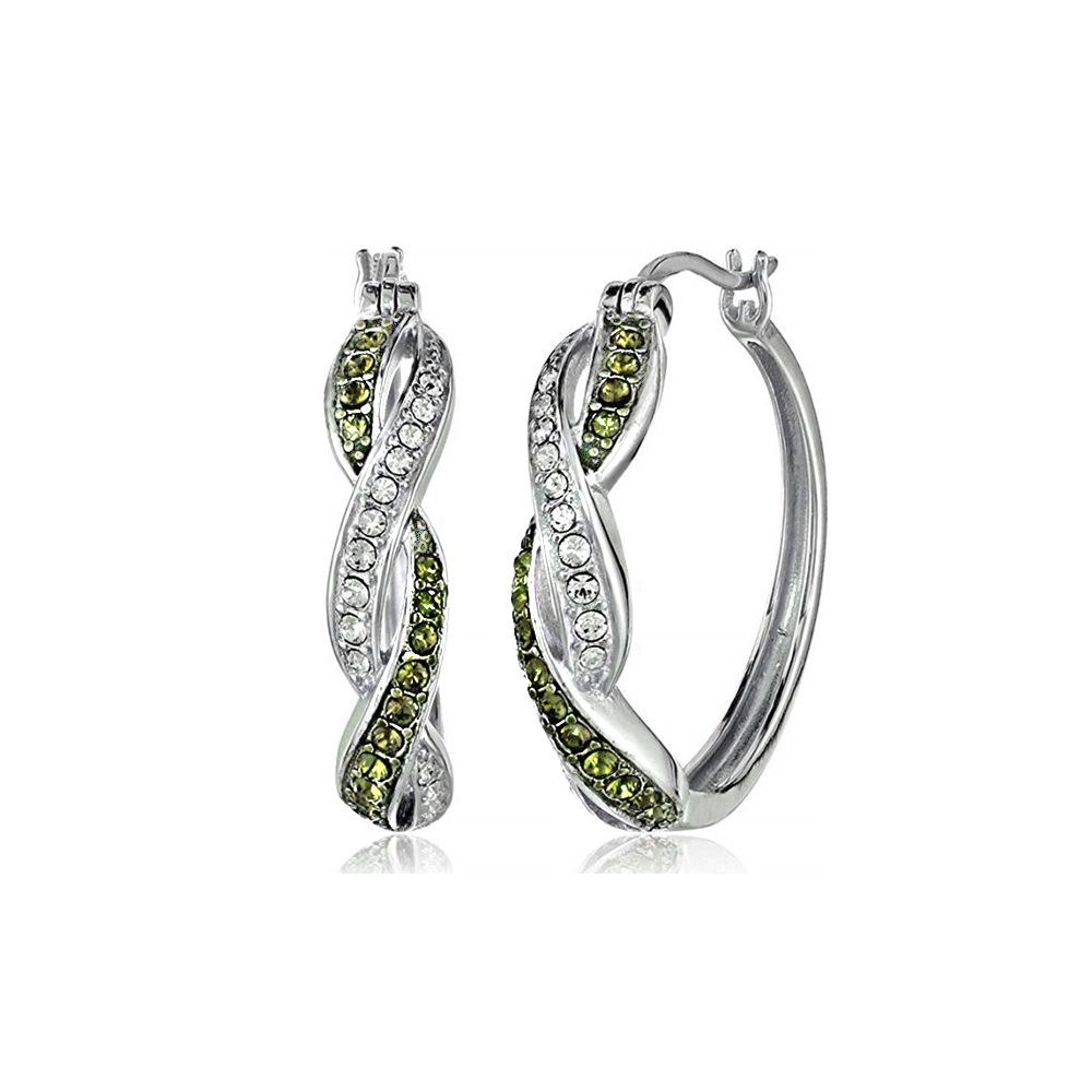 Trendy Colorful Cross-Border Zircon Ear Cuffs - European & American Style