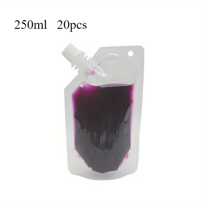 20PCS Beverage Self-supporting Mouthpiece Bag -- Liquid Juice Bag Soy Milk Drinking Bag Disposable Size Food Packaging Mouthpiece Bag