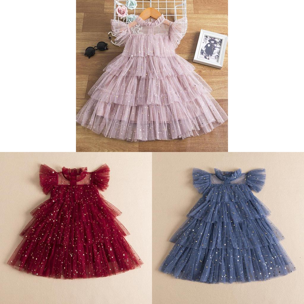 Mädchen Prinzessinnenkleid Sommer Mädchen Kinder Einfarbiger Pailletten Tüllrock Für Kleinkind Mädchen