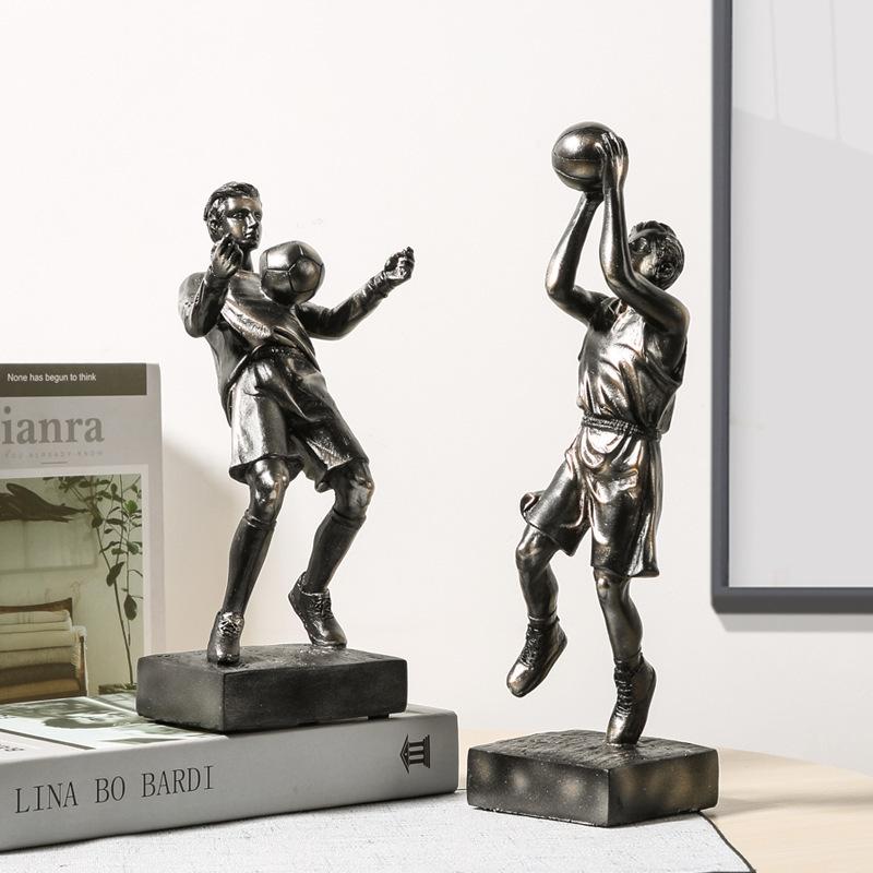 Modern Simple Basketball Ornaments Creative Football Characters Office Living Room TV Cabinet Home Soft Decorations