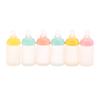 6Pcs 1:12 Dollhouse Miniatures Milk Bottle Baby Bottle Model Doll House Decor