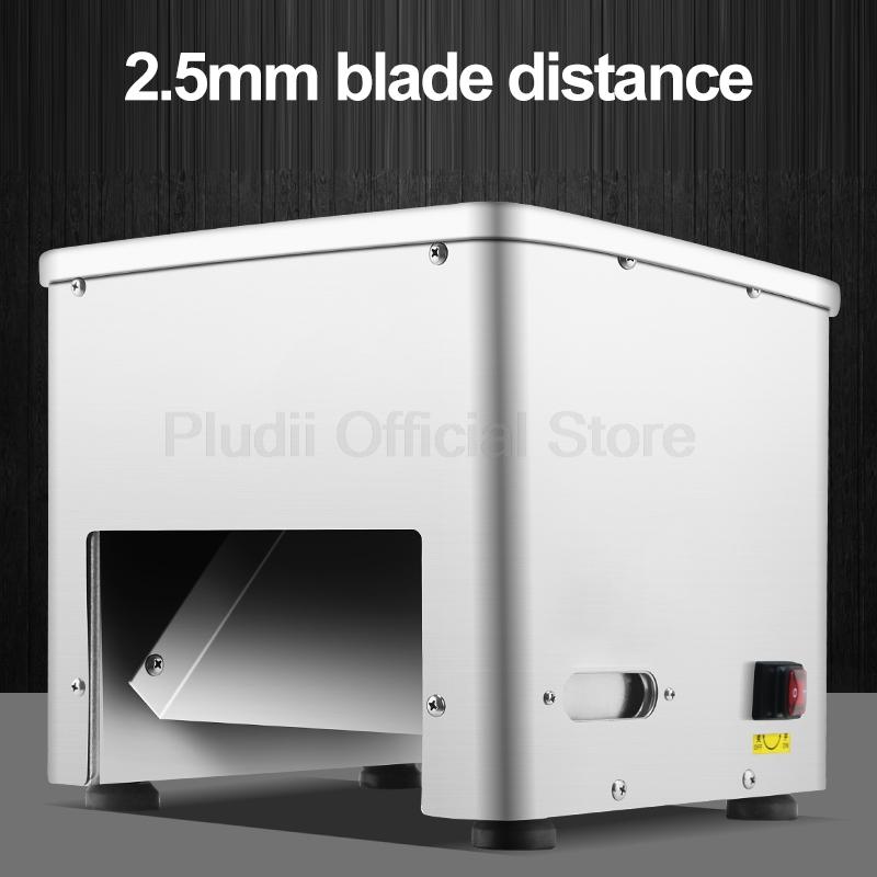550W Commercial Meat Cutter 160KG/H Slicing Stainless Steel Automatic Slicer Dicer 2.5-10MM Thickness For Restaurant Kitchen Use