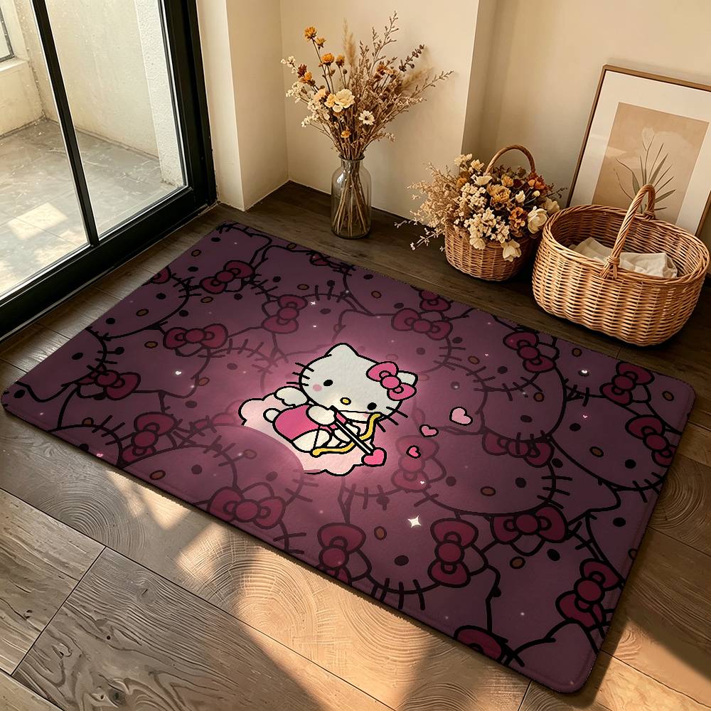 Cute K-hello-H-KittyS Kawaii Carpet Bathroom Anti-slip Mat Door Mat Home Decoration Mat Entrance Door Mat Scratch-resistant
