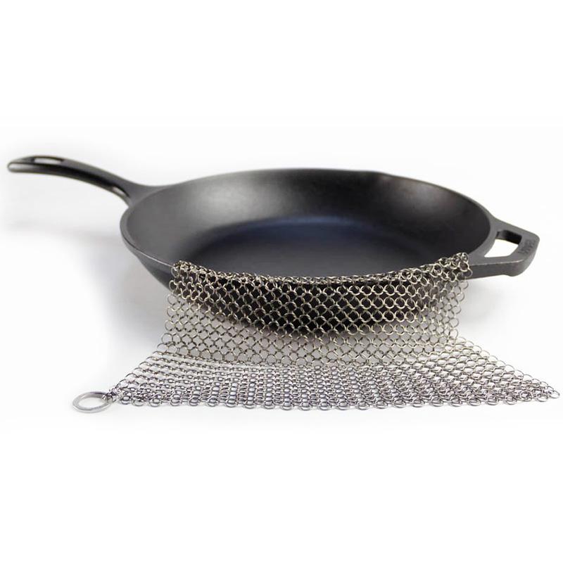 Stainless Steel Kitchenware Cleaner Cast Iron Cleaner Chainmail Scrubber Silvery