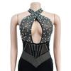 Fashion Women's Mesh Drilling Bubble Beads Sleeveless Shorts Jumpsuit