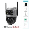8MP 4K Solar Camera Dual Lens Dual Screen 4G/Wifi Outdoor Waterproof PIR Human Detection Night Vision Alarm Recording CCTV Monitor
