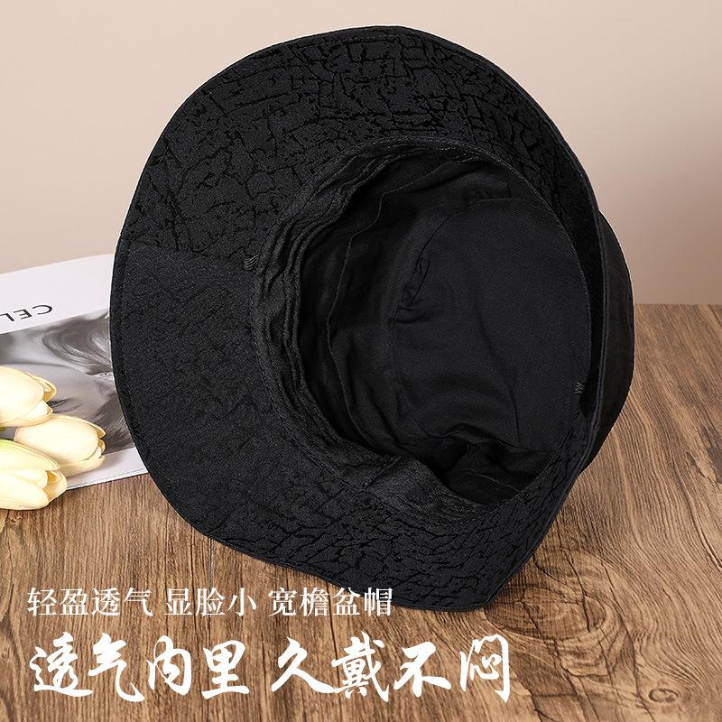 Sun Hat Children Simulation Silk Light Luxury Breathable Face Small Bucket Hat Mother Sunscreen Basin Hat Tide