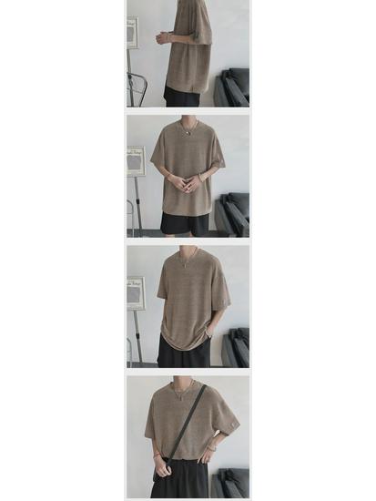 Men's Stylish Hollow Short-Sleeved T-Shirt - High-End Summer Wear