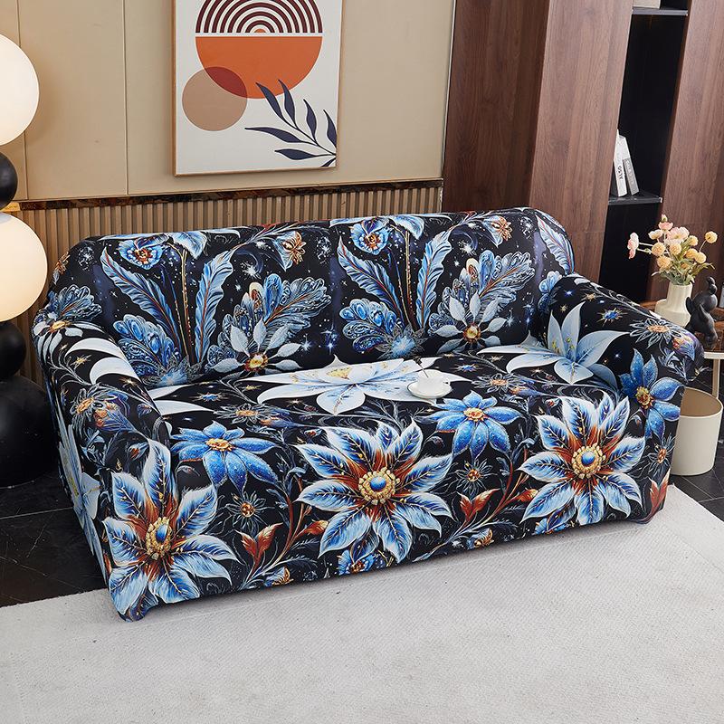 Elastic Printed Sofa Cover Single Double Triple Lazy Sofa Cover Non-slip Protective Cover