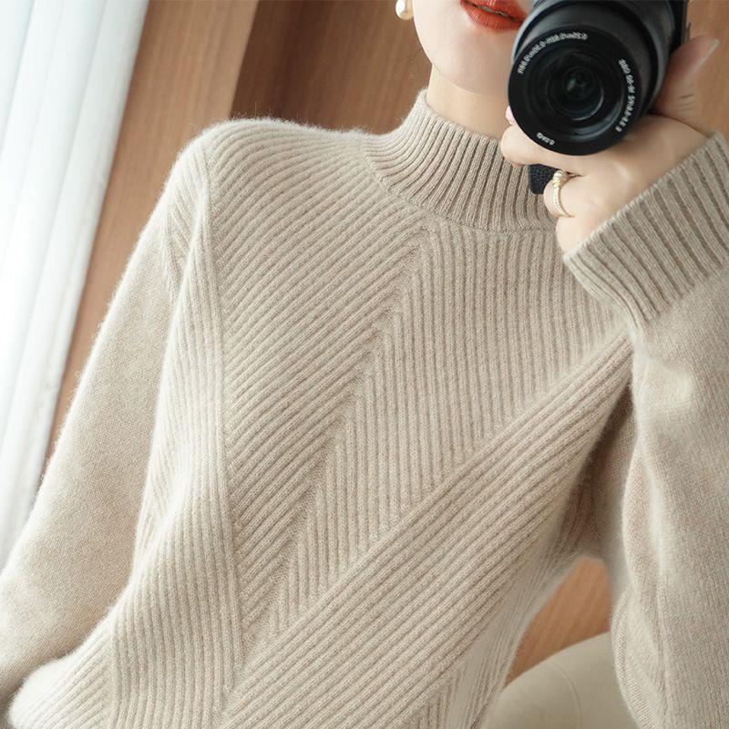 

Women s Mid-Length High-Neck Wool Knit Sweater Dress for Autumn/Winter 2025 - Thickened Inner Layer L for 110-125 jin