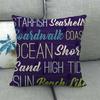 Coastal Scenery - Coconut Language Text Digital Printing Short Plush Pillow Covers For Car Sofa Office Cushion Cover Home Goods