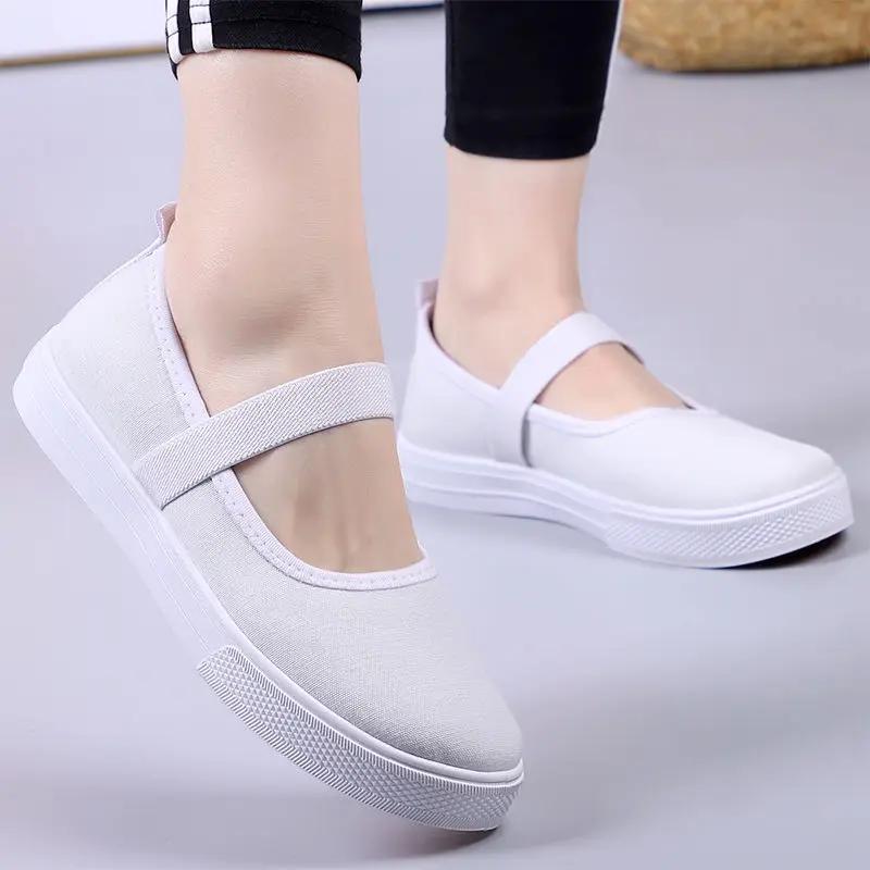 Fashion Summer White Shoes for Women Daily Routine On Offer High Quality Aesthetic Y2k Fashion Korean Offers Walking Woman Footwear Sale