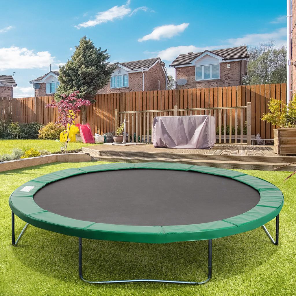 12FT Trampoline Spring Cover, Plastic Trampoline Pad Replacement Safety Guard, Green