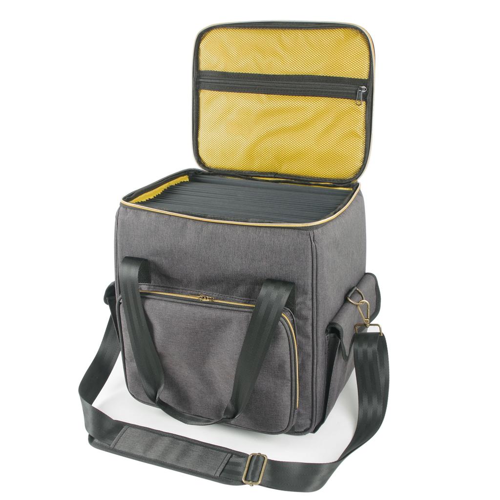 Record Holder Box Large Capacity CDs Bag Albums Storage Carrying Bag Travel Organizer Bag With Dividers Easy to Carry
