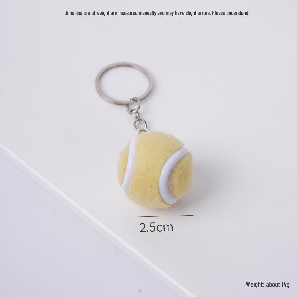 2cm Mini Tennis Ball Toy Keyring Backpack Pendant & Earrings Souvenir