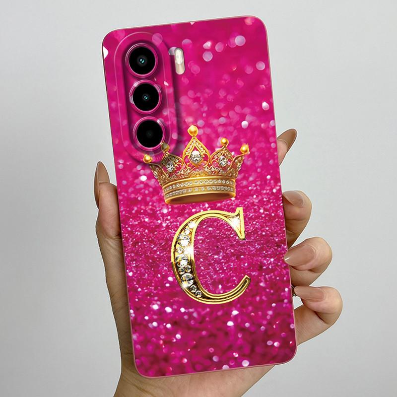 For Itel Power 70 P673L P70 Case Luxury Crown Letters Couple Soft Phone Cases For Itel Power70 P 70 Camera Protection Back Cover