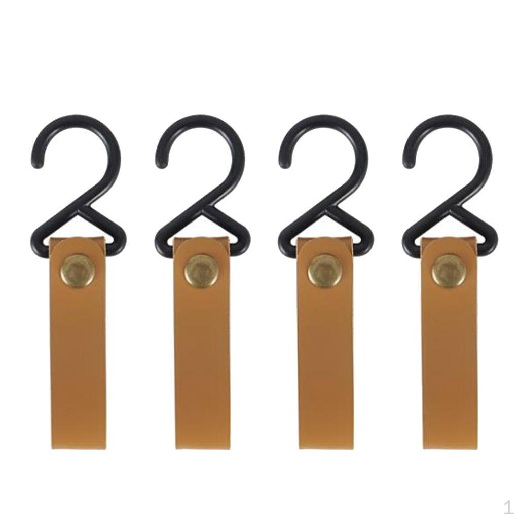 4 Durable Outdoor Camping Metal Hooks for Hanging Kitchen Utensils, Tools, Pots, Pans, , Clothes,