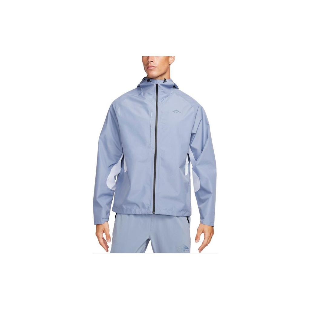 Nike Solid Color Hooded Zip-Up Casual Long Sleeve Jacket Men Jackets Light-Blue FB7532-493