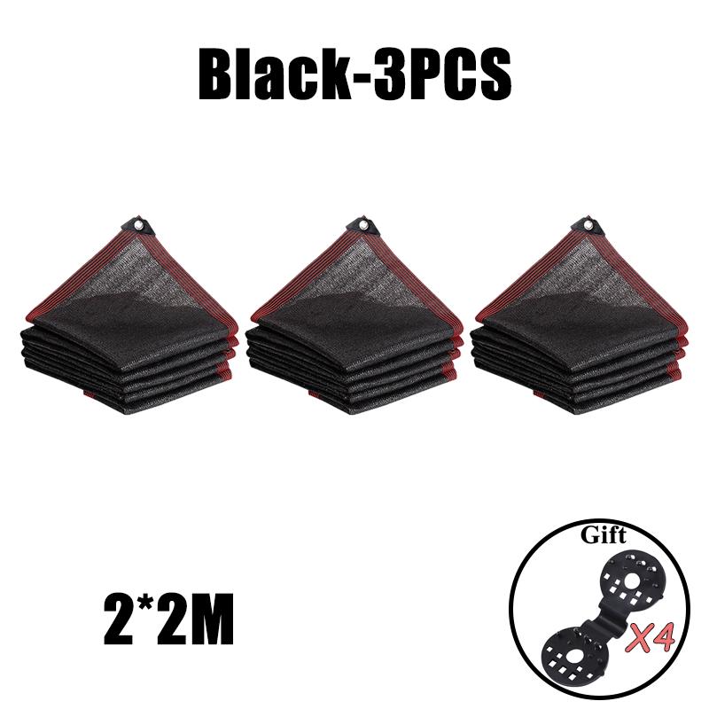 Black Shade Cloth Sunblock Mesh Cover Taped Edge With Grommets, Sun Net For Pergola, Plants Greenhouse, Gardens, Patio, Canopy