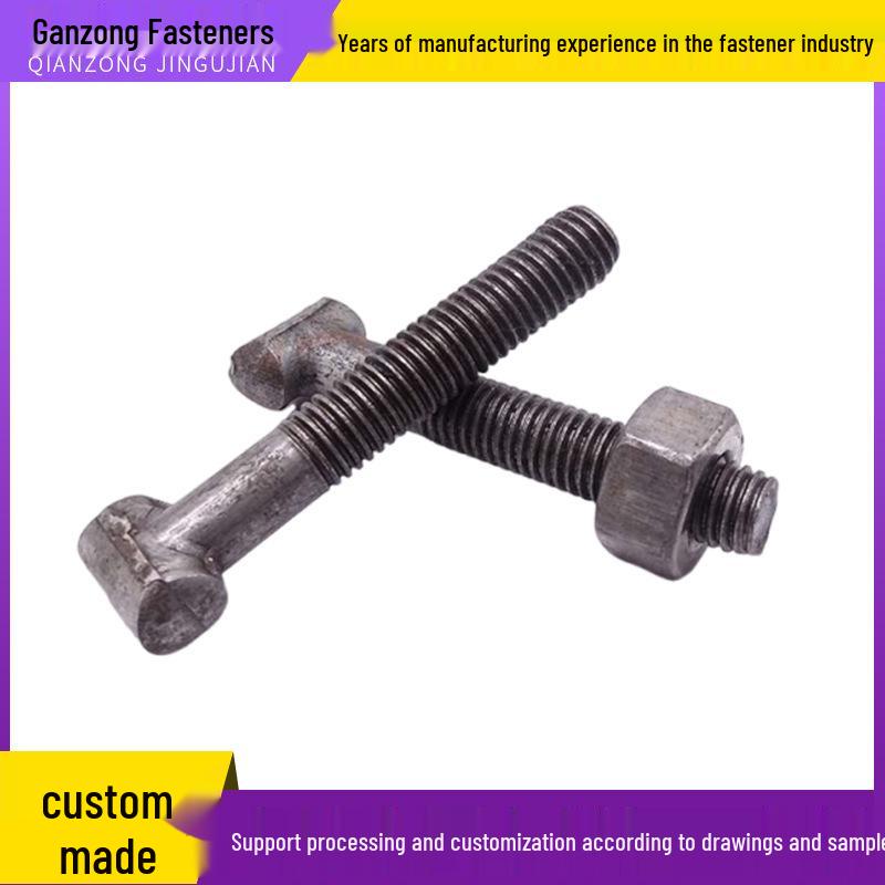 M12 Galvanized Steel Fastener Bolt with Square and Round Head