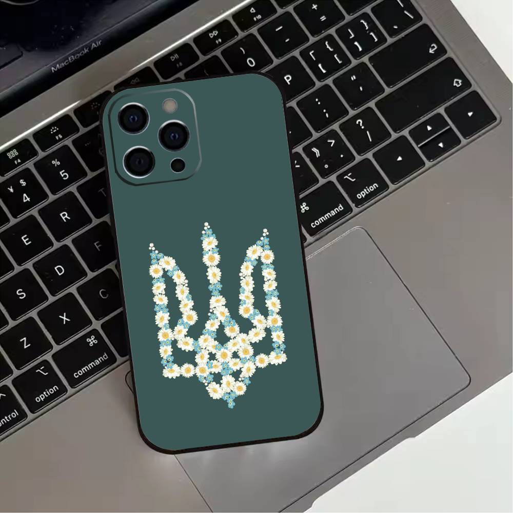 Ukraine Flag Ornaments Pattern  Phone Case For iPhone 17,16,15,14,13,12,11 Plus,Pro Max,XS,Soft Silicone Black Cover