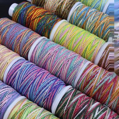 Gradient Gold-Plated Cotton Thread Starry Sky Hand-Woven Necklace & Jewelry Accessories