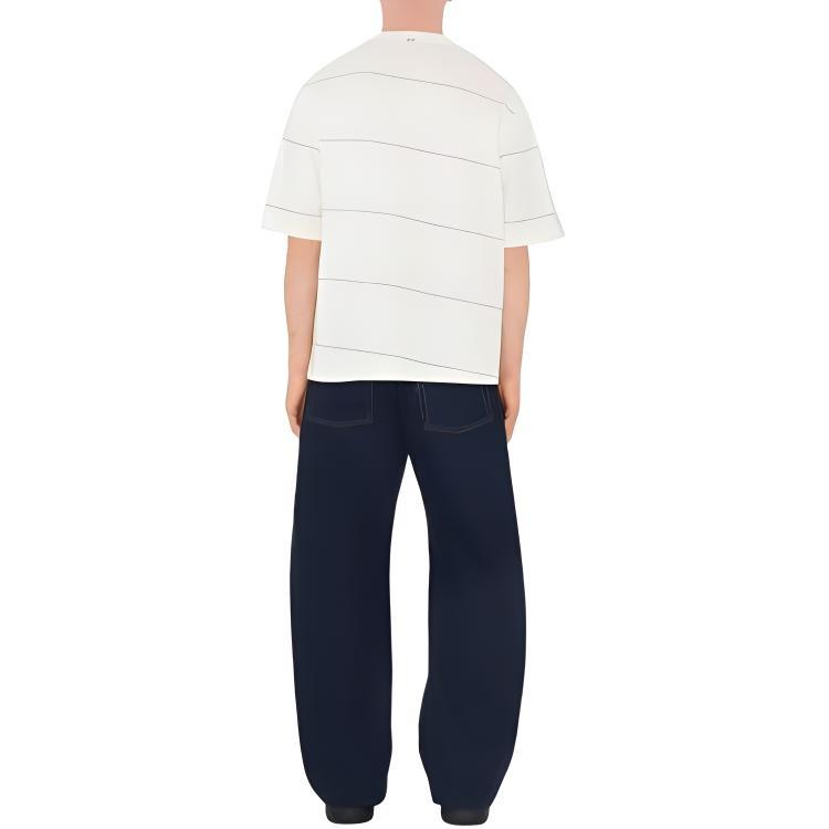 Burberry Logo Embroidered Striped T-Shirt Men's 80836121