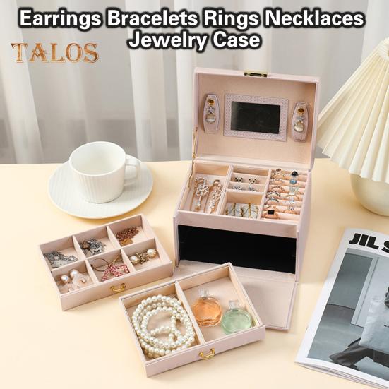 

Коробка для хранения ювелирных изделий с замком, пылезащитный практичный органайзер для девочек и женщин, органайзер для ювелирных изделий, аксессуары для туалетного столика