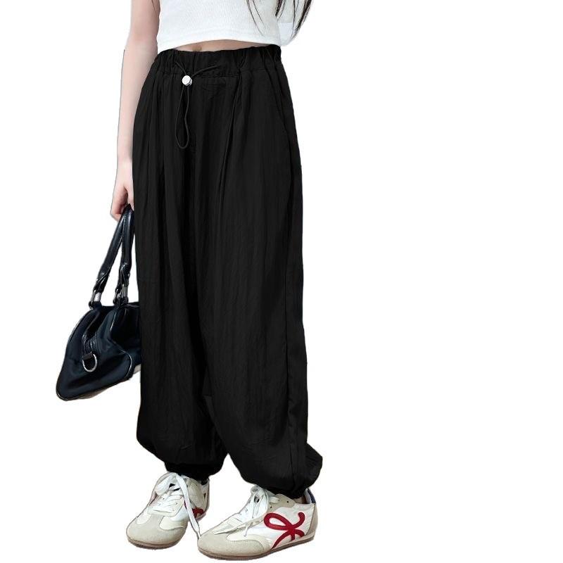 2026 Summer Girls' Mosquito Repellent Loose Pants - Thin, Trendy Yamamoto Style for Medium & Large Children