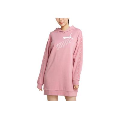 Breathable Dry Hooded Versatile Long Sleeve Dress Women Dresses Pink Purple 586594-16