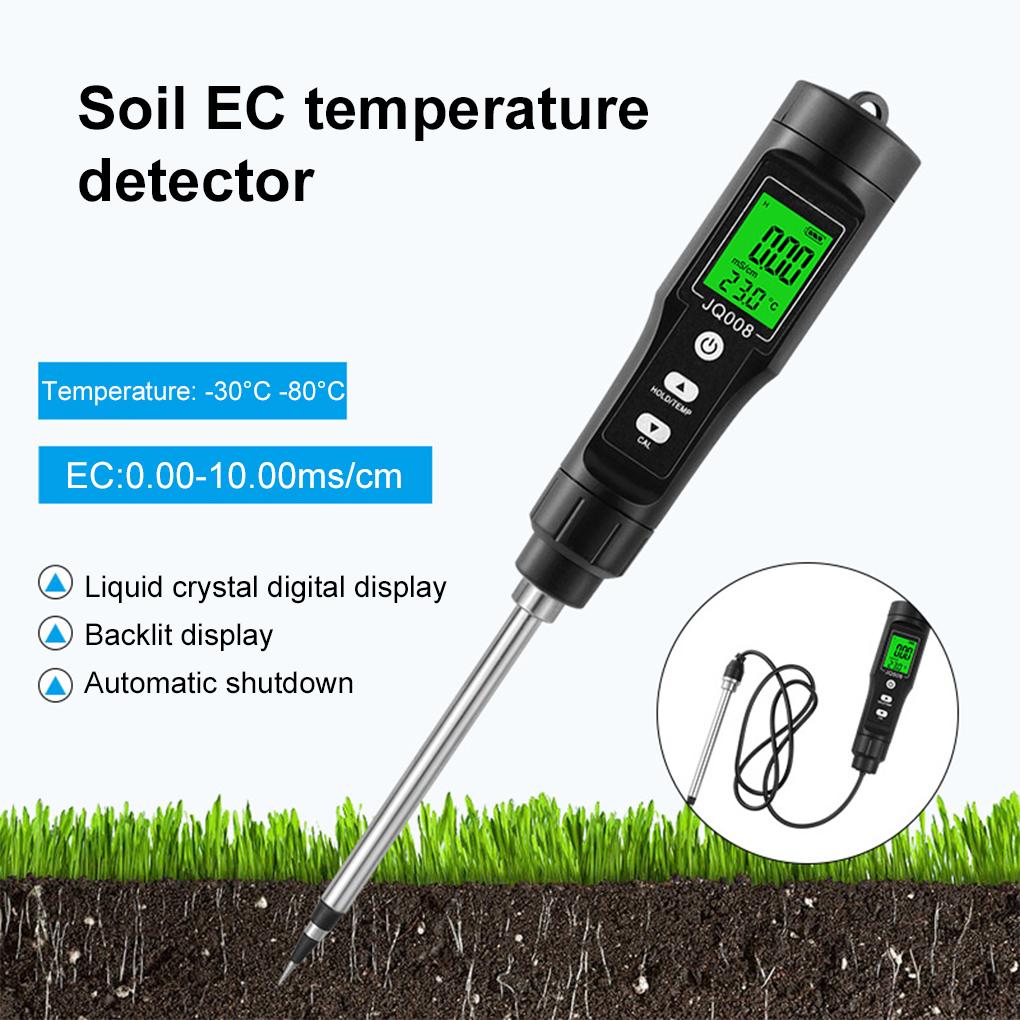 Digital Soil Ph Meter Tester EC Meter PH TDS CF Sunlight Moisture Humidity Garden Temp Soil Moisture Analyzer Sensor Gauge