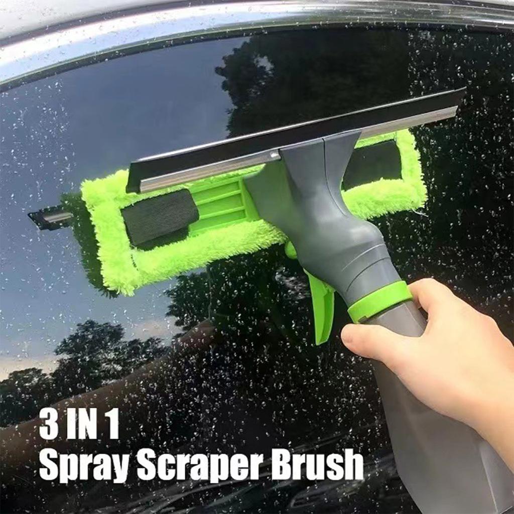 Window Squeegee With Microfiber Water Spray Bottle, Window Cleaning Kit, All Purpose Window Glass Cleaner With Spray Head