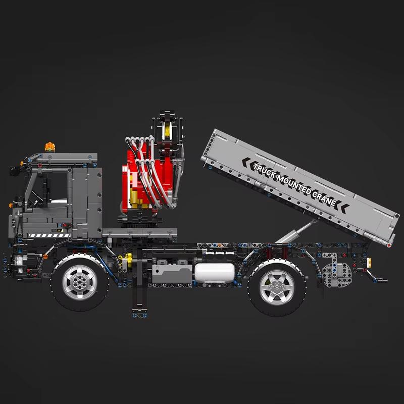 3767Pcs Technical Car Toys The RC Truck-Mounted Crane Transport Vehicle Building Block Brick Set Kids Christmas Gift Boys