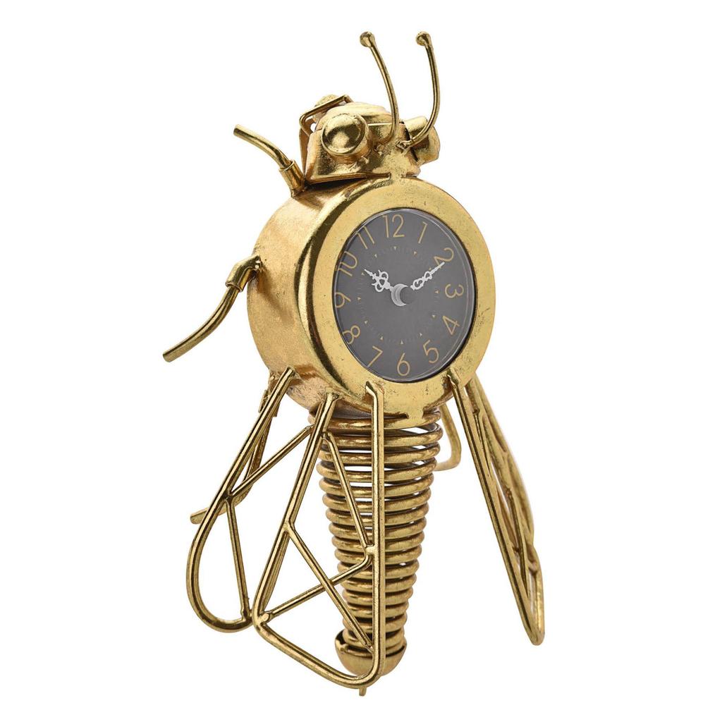 Hometime Wall Clock Gold Bee Design