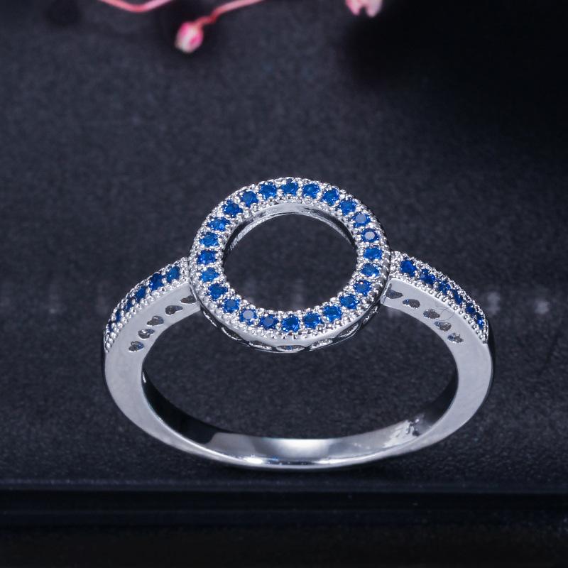J0098 Micro-Set Zircon Ring, Simple Personalized Ring Hand Jewelry