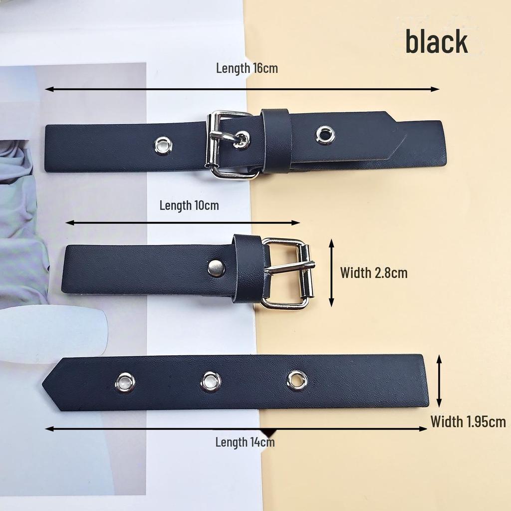 Metall Läder I-Format Vindjacka Spänne för Manschetter, Kappor, Bälten, Kjolar och Väskdekoration