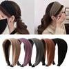 Bandeau à large bord pour femmes, Couleur pure de haute qualité, Bandeau polyvalent, Bandeau haut sur le crâne, Pince à cheveux bandeau pour laver le visage et presser le maquillage
