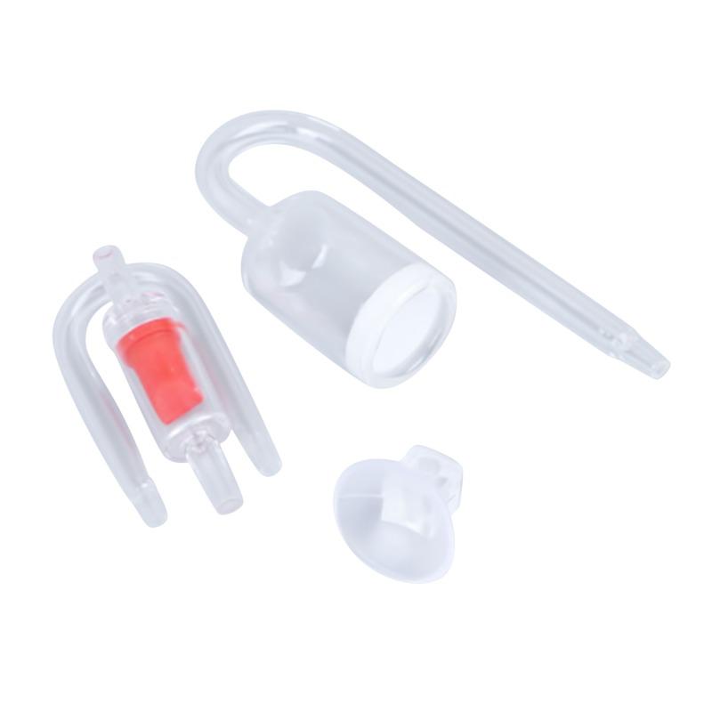 

4 в 1 набор диффузоров CO2 для аквариума, распылитель углекислого газа, обратный клапан, U-образный соединитель, присоска для аквариума с растениями красный